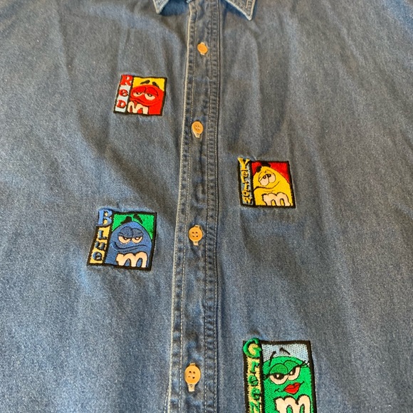 M&M Brand Button Down Denim Shirt - Picture 4 of 7